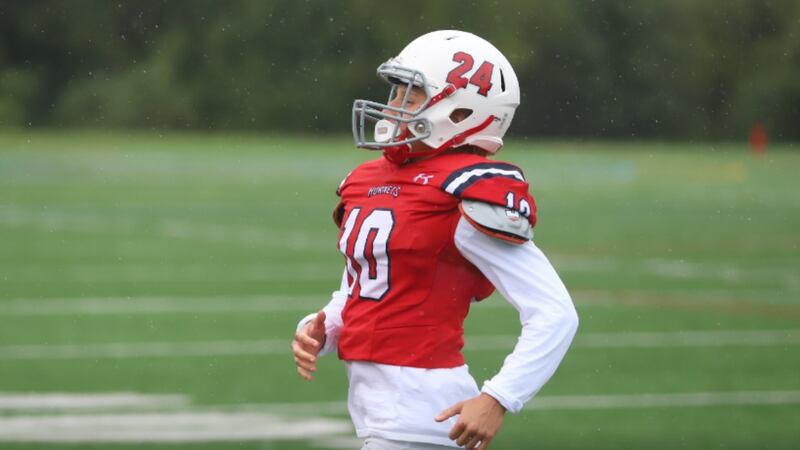 Haley Van Voorhis became the first woman to appear in an NCAA football game at a position...