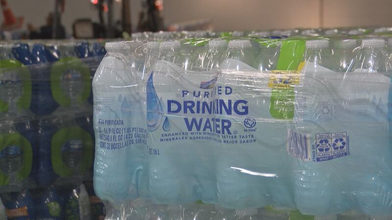 All through the night, nine trucks carrying water were making deliveries to the Ector County...
