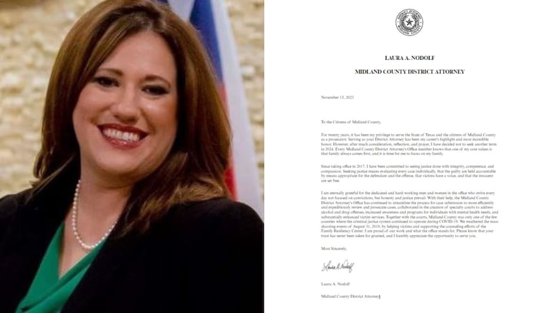 Midland County District Attorney will not seek re-election
