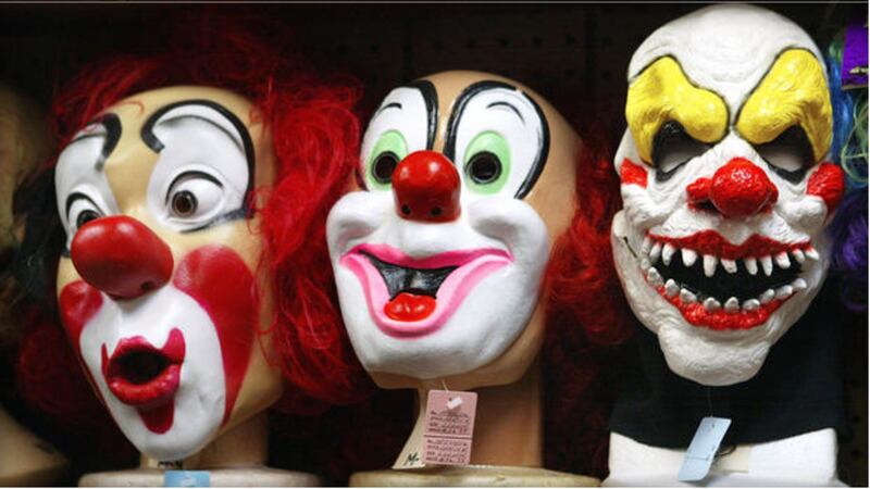 Clown masks. Tim Boyle/Getty Images