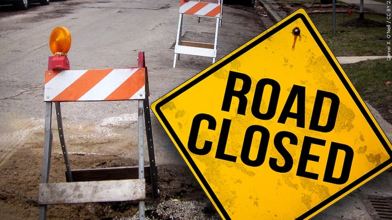 FILE - Road closure
