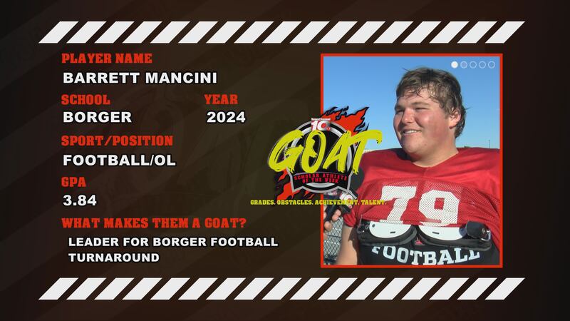 Barrett Mancini named G.O.A.T. of the Week.
